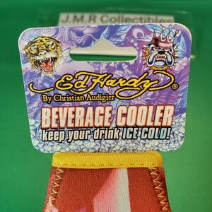 VTG Ed Hardy Rare Reusable Bottle Insulator Sleeve by Christian Audigier, NWT